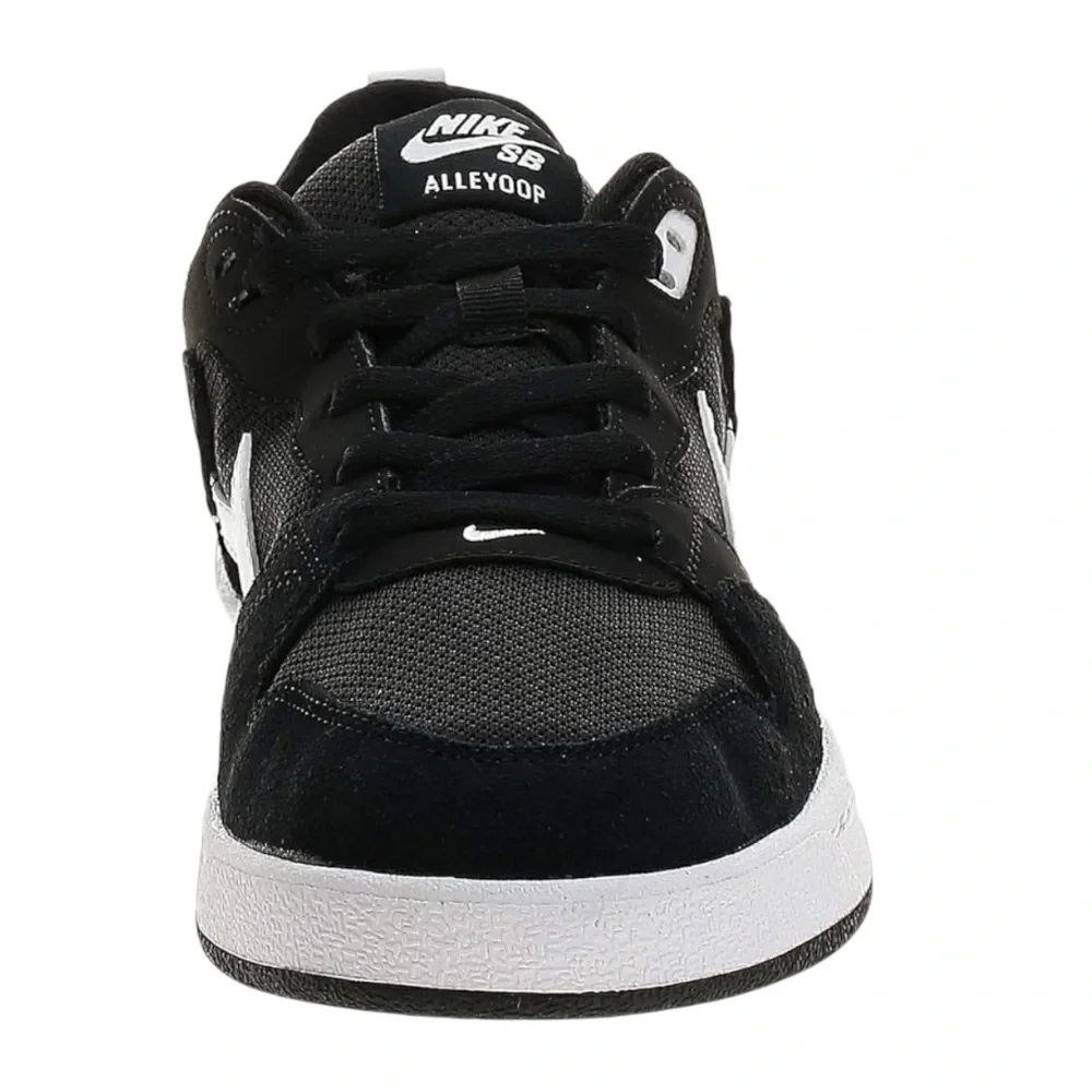 NEW Nike SB Men's Alleyoop Suede Skateboarding Shoe, Black/White/Black, 11.5